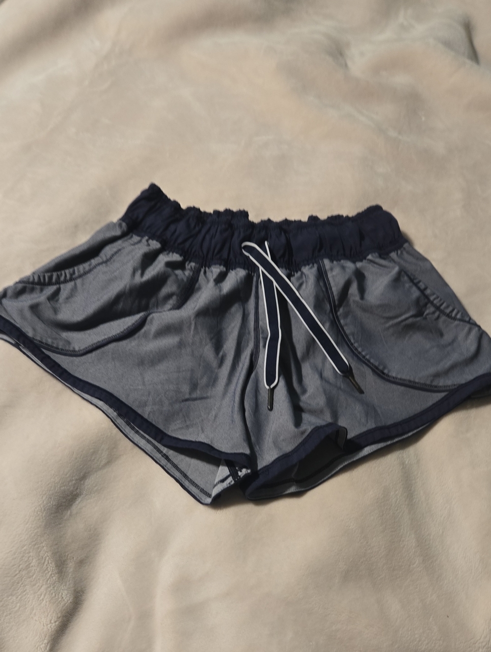 lululemon athletica Navy and Light Blue Athletic Shorts